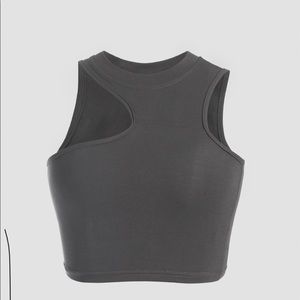 Asymmetrical crop top